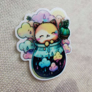 Needle Minder - Meowgical Kitty, Cute Cat in a Jar