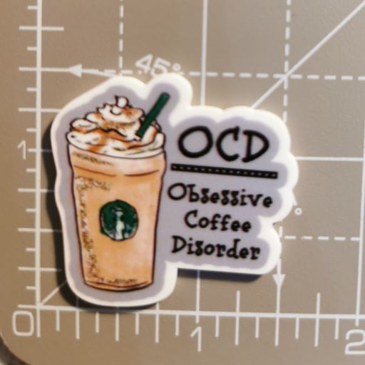 Needle Minder - Humour. OCD Obsessive Coffee Disorder