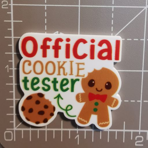 Needle Minder - Christmas Official Cookie Tester. Festive Gingerbread Man