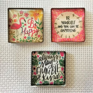 Needle Minder - Quotes. Be Happy Flamingo, Be Yourself, Humble & Kind