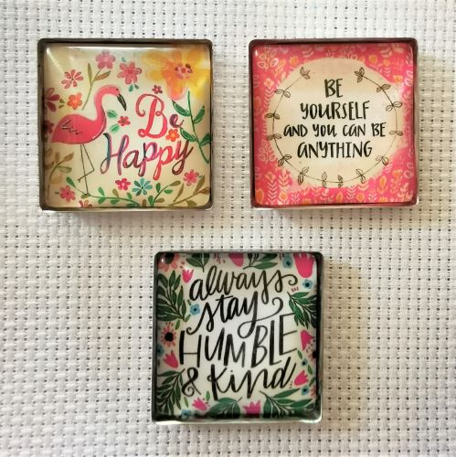 Needle Minder - Quotes. Be Happy Flamingo, Be Yourself, Humble & Kind