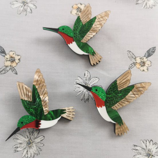 Needle Minder - Luxury Mirrored Hummingbird
