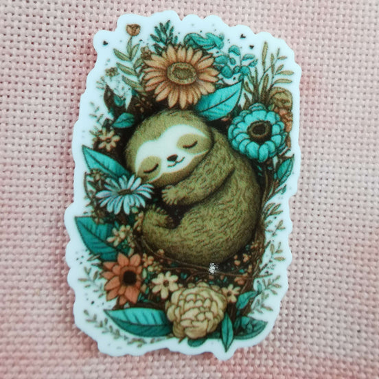 Needle Minder - Sleepy Floral Sloth.
