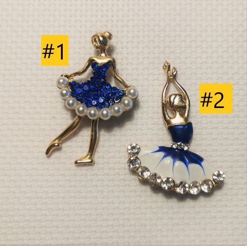 Needle Minder - Crystal & Pearl Ballerina Dancer