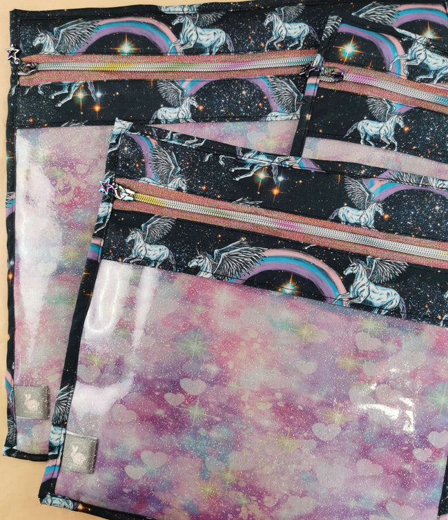 WIP Project Bag  - Magical Pegasus GLITTER front.