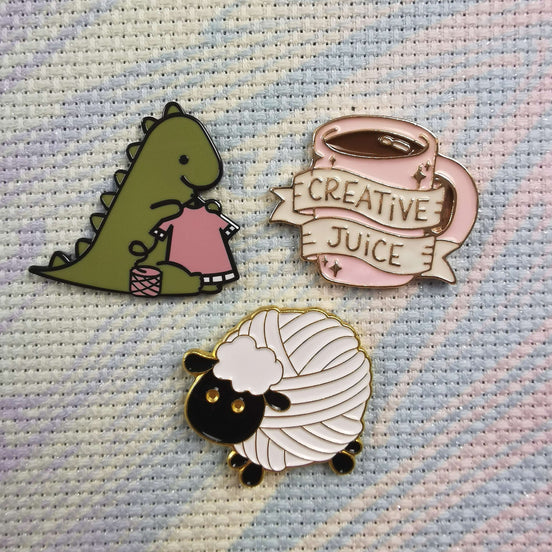 Needle Minder - Creative Juice, Yarn Sheep, Knitting Dino