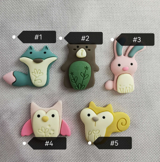 Needle Minder - Woodland Friends. Owl, Fox, Squirrel, Bear, Rabbit.