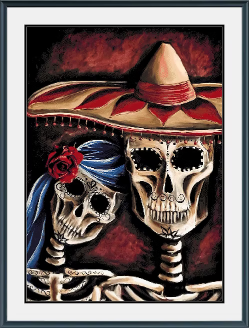 El Dia de Los Muertos PDF Cross Stitch Pattern Chart