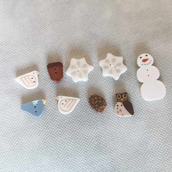 Country Cottage Needleworks - Frosty Forest Button Pack (JABC Buttons)