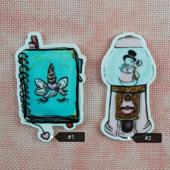 Needle Minder - Unicorn Diary Notebook / Magic Snowman Snow Globe