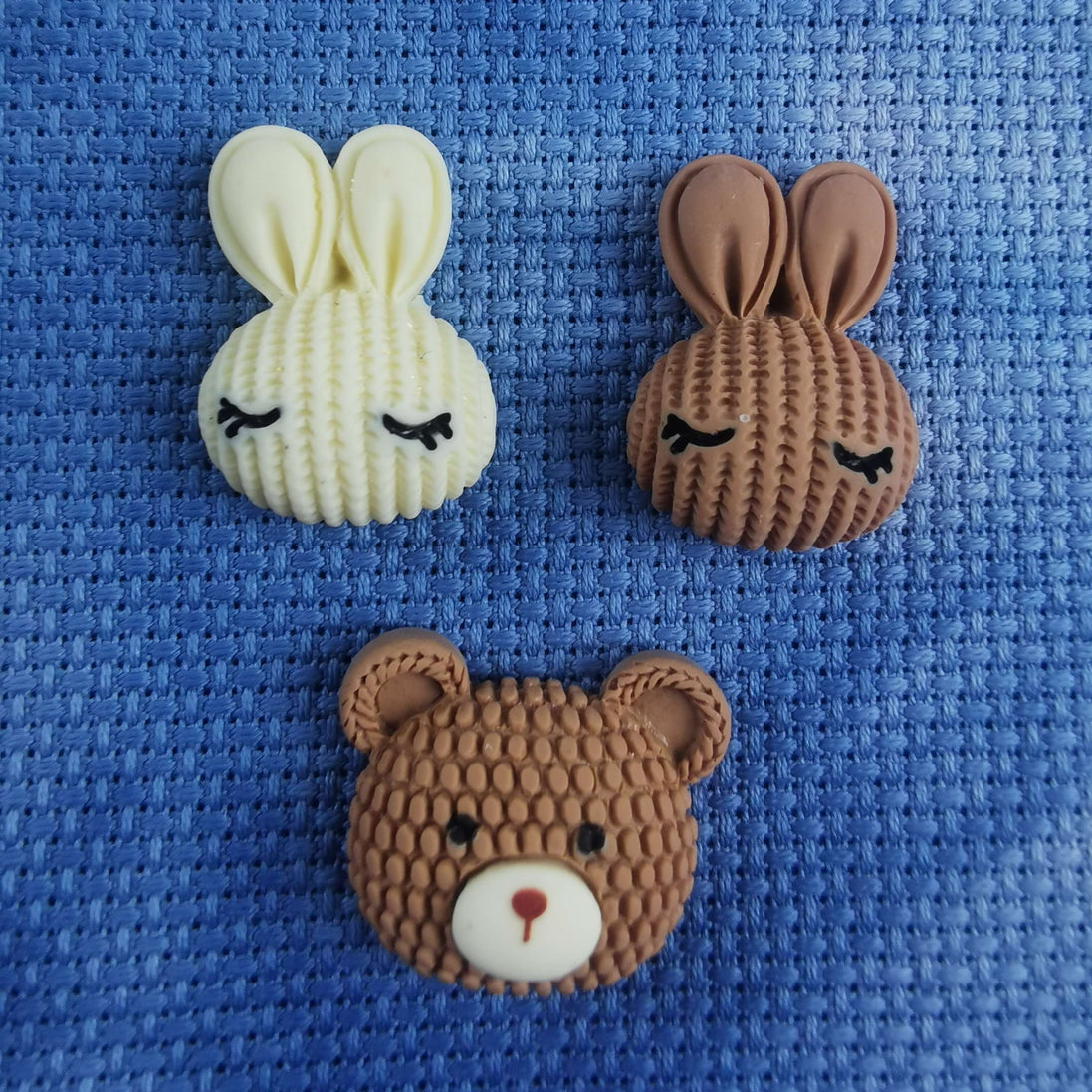 Needle Minder - Knitted Bunny & Bear
