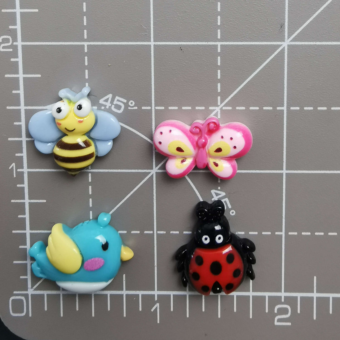 Needle Minder - Spring Mini Minder Set. Bird, Bee, Butterfly, Ladybird