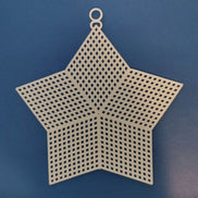 Mesh Hanging Star Decoration Cross Stitch Blank