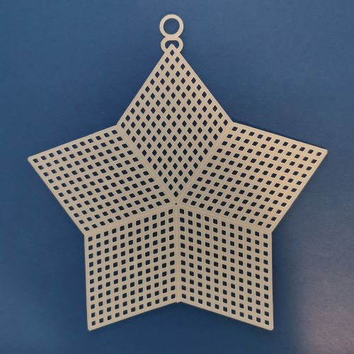 Mesh Hanging Star Decoration Cross Stitch Blank