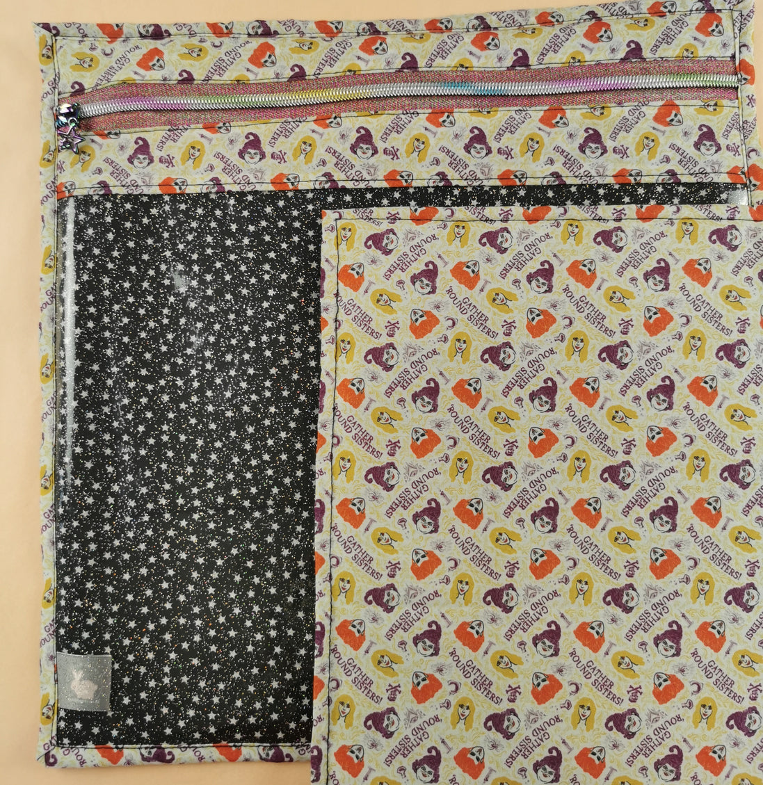 WIP Project Bag  - Gather Round Sisters GLITTER front.