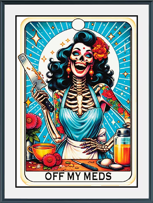 Off My Meds PDF Cross Stitch Pattern Chart