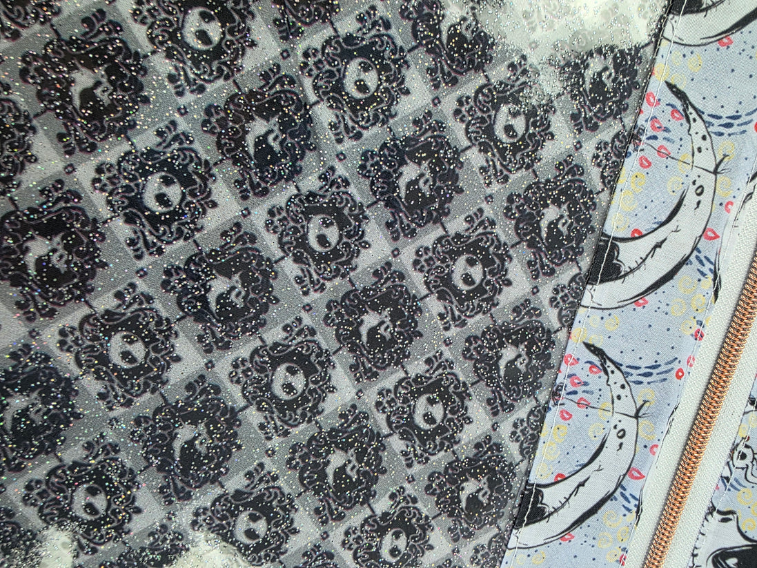 WIP Project Bag - Nightmare Ghost Pup GLITTER front