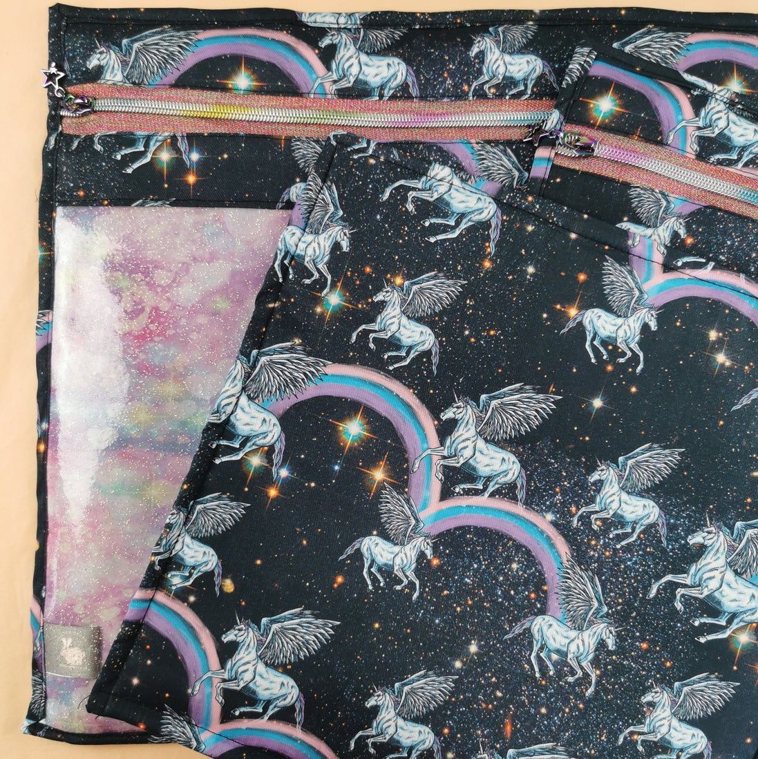 WIP Project Bag  - Magical Pegasus GLITTER front.