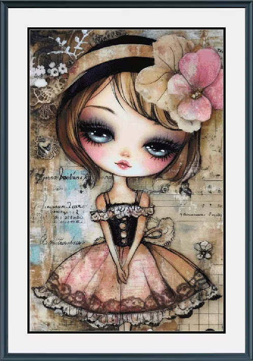 Ephemera Girl (III) PDF Cross Stitch Pattern Chart