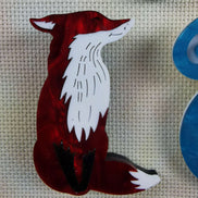 Needle Minder - Luxury Layered Acrylic Red Fox, Blue Squirrel, Glitter Tiger