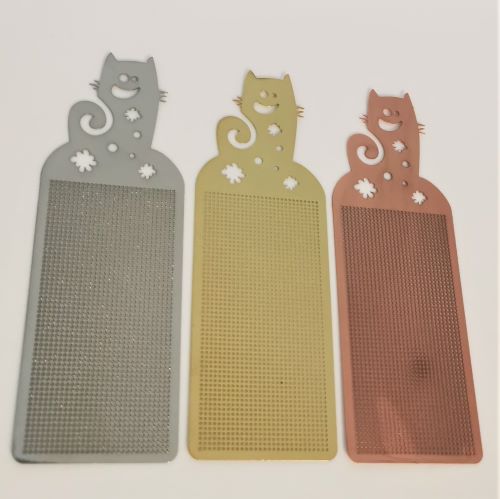 Metal Cat Cross Stitch Bookmark