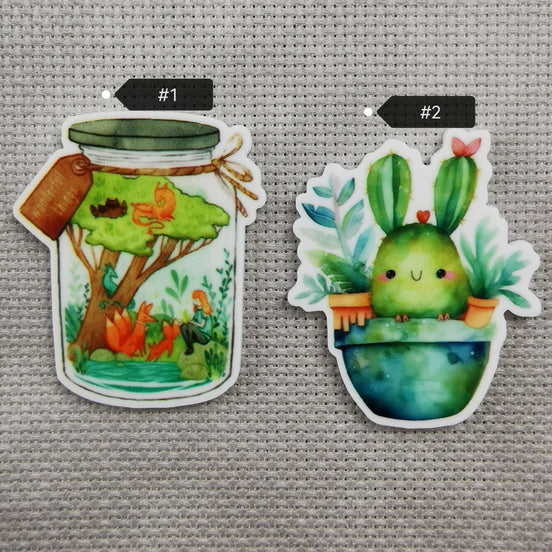 Needle Minder - Wonderful Things Dragon Fox Woodland Jar. Cute Bunny Cactus.