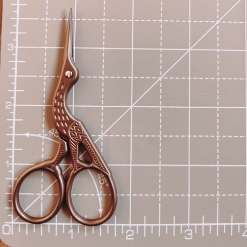 Stork Embroidery Scissors with Cover