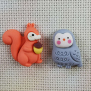 Needle Minder - Cute Squirrel, Little Owl