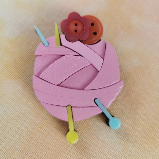 Needle Minder - Luxury Layered Acrylic Yarn Ball Knitting
