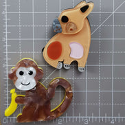 Needle Minder - Luxury Layered Acrylic French Bulldog, Banana Monkey