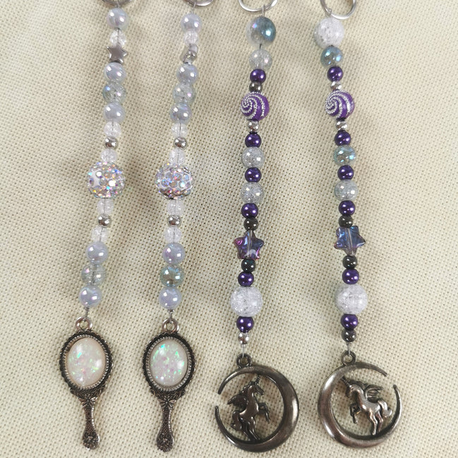 Beaded Scissor Keep. Sparkle Opal Looking Glass / Unicorn Moon