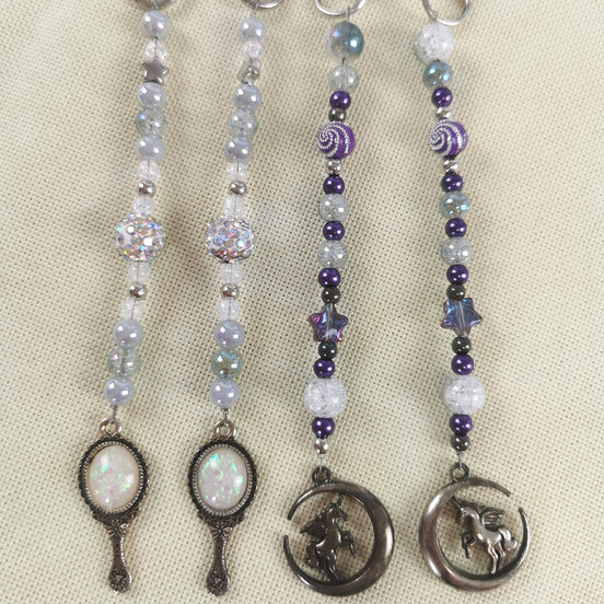 Beaded Scissor Keep. Sparkle Opal Looking Glass / Unicorn Moon