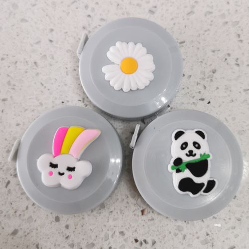 Cute Characters Tape Measure - Grey