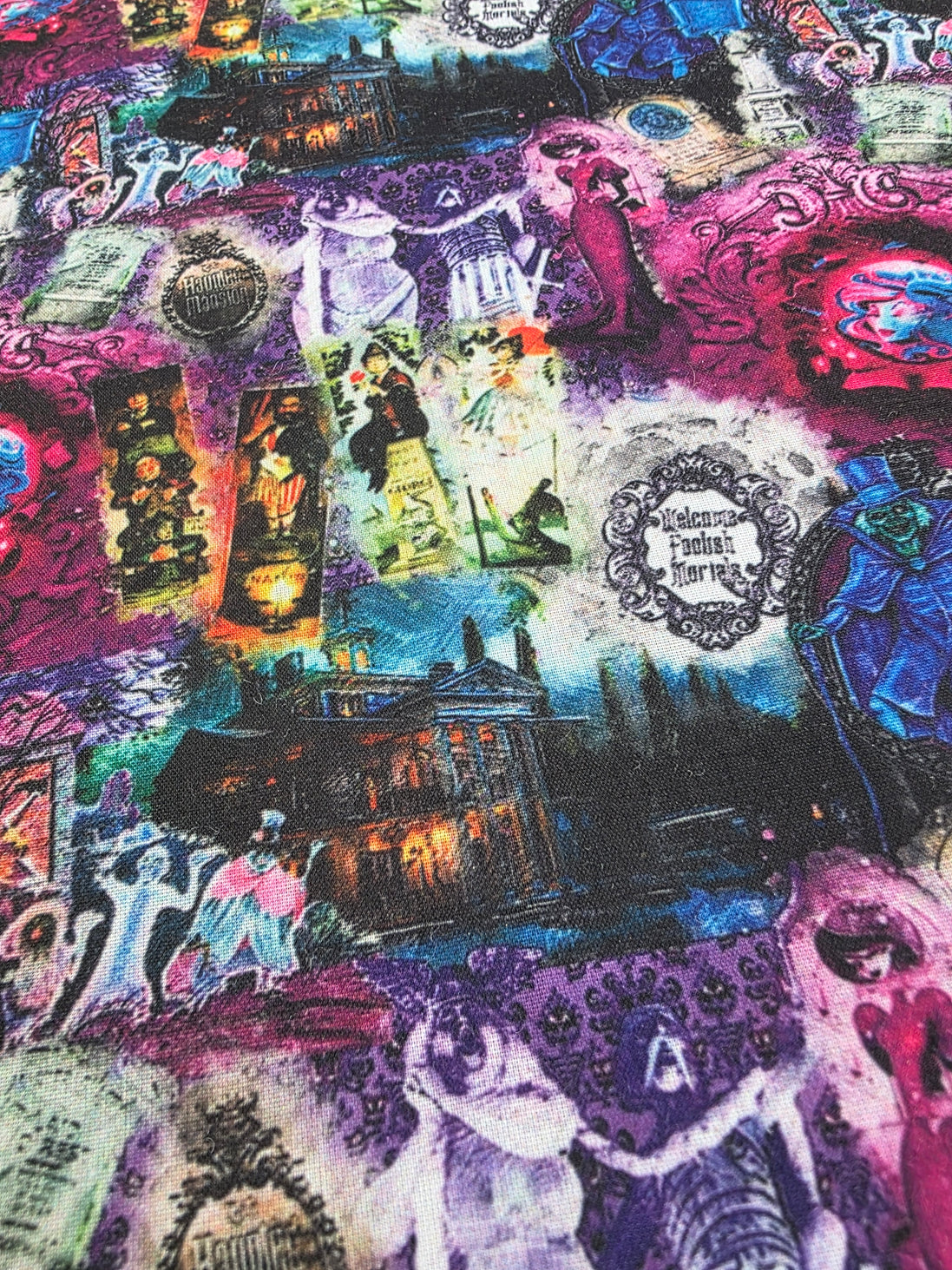 WIP Project Bag - Haunted Mansion GLITTER front