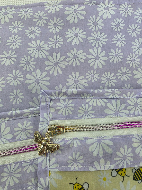 WIP Project Bag - Lilac Bee