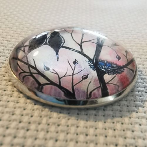 Needle Minder - Love Birds in Tree Silhouette