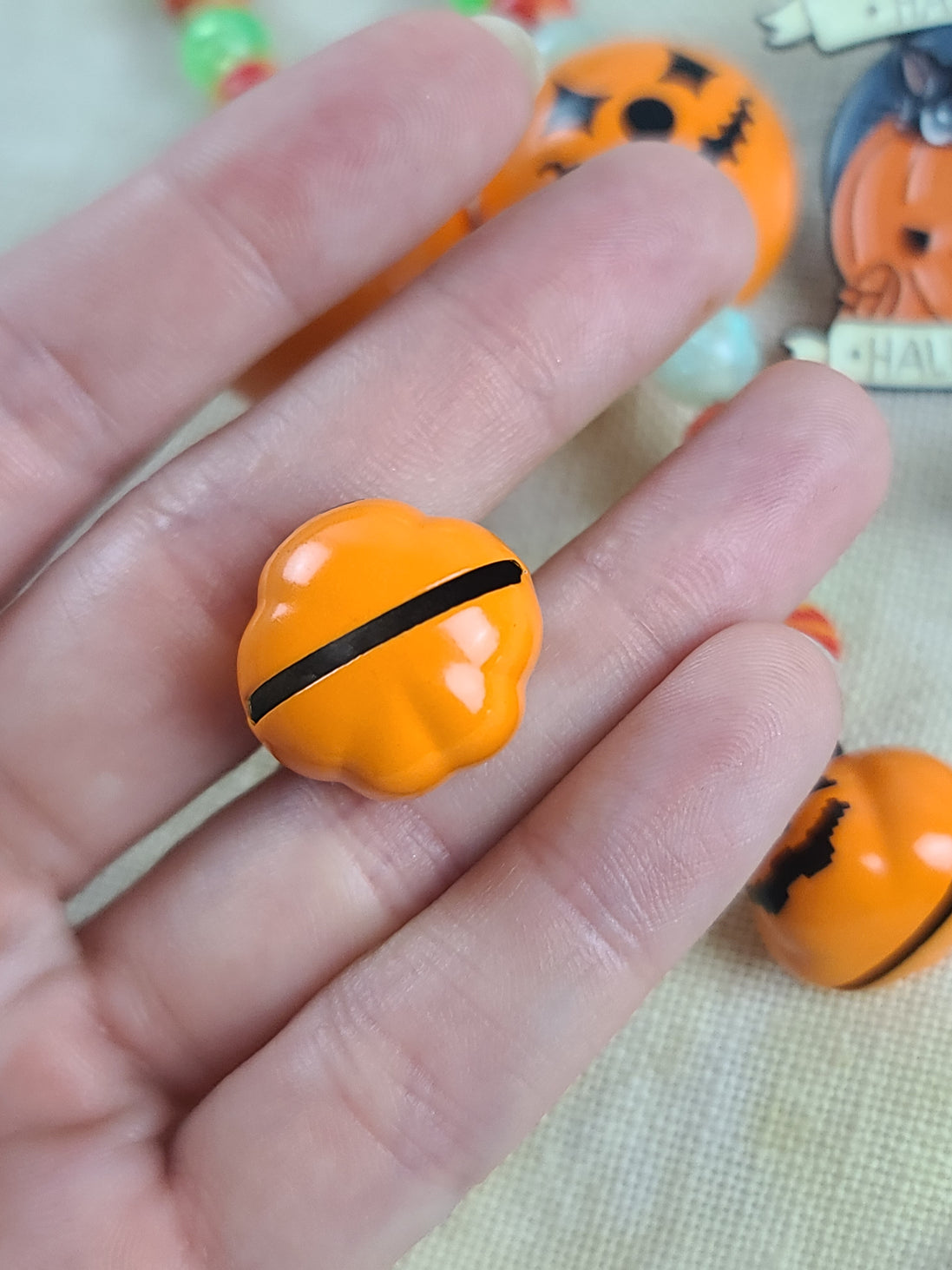 Beaded Scissor Keep & Minder Set - Happy Halloween