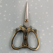 Burnished Gold Squirrel Embroidery Scissors with Cover