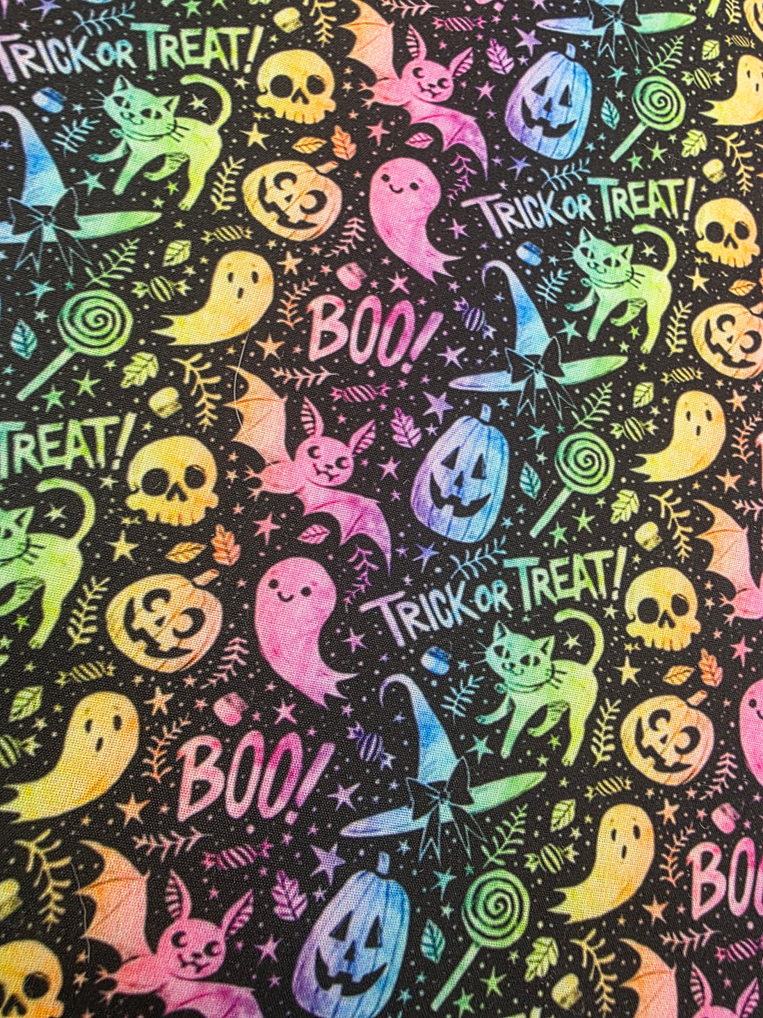 WIP Project Bag - Trick or Treat GLITTER front