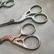 Matt Pastel Stork Embroidery Scissors with Cover
