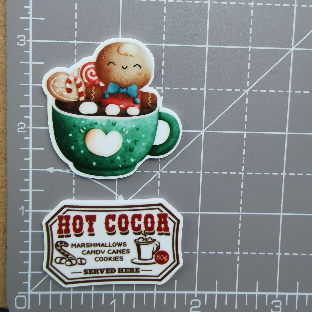 Needle Minder -  Hot Cocoa, Marshmallow Gingerbread Man Cup