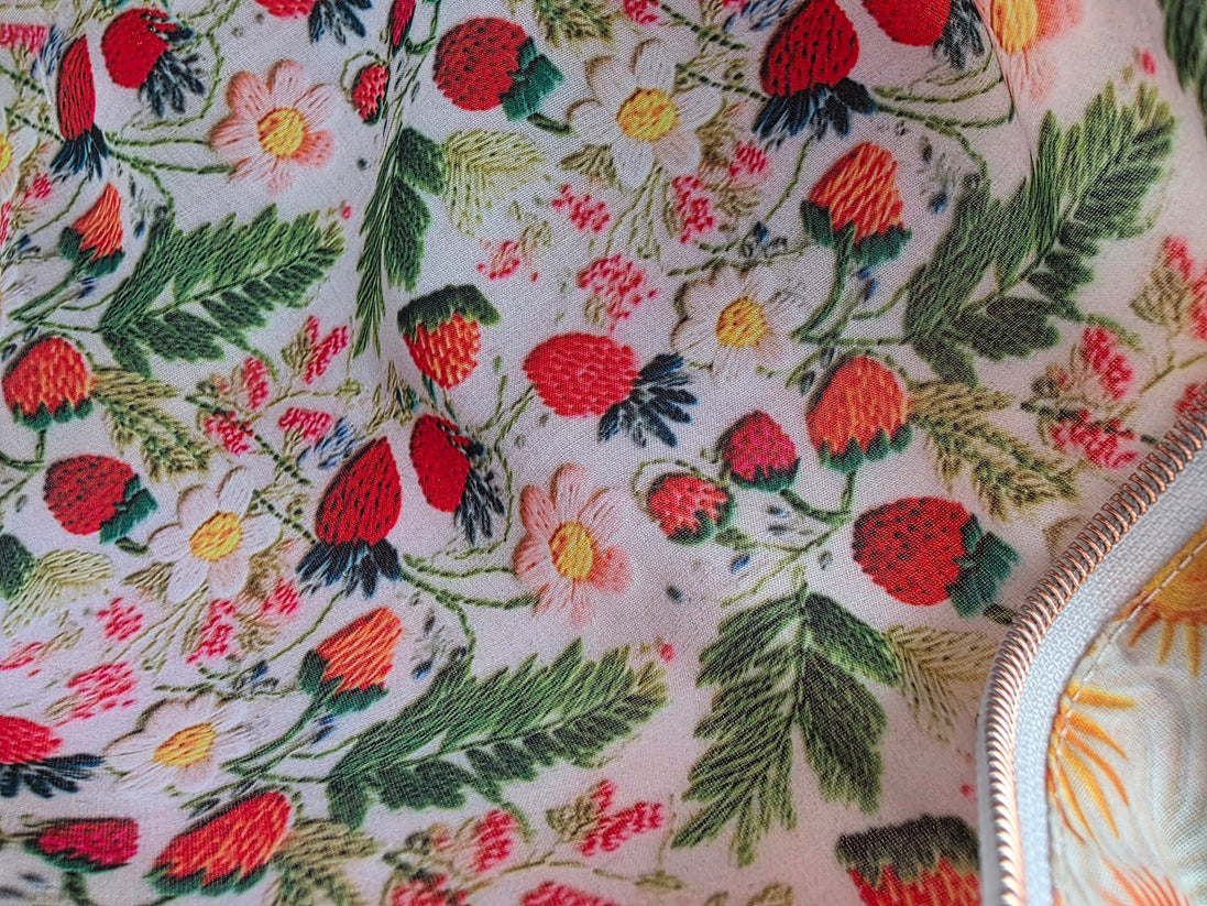 WIP Project Bag - Strawberry Sunshine
