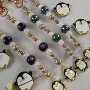 Beaded Scissor Keep & Minder Set - Snowflake Penguin