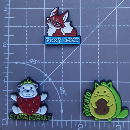 Needle Minder - Strawberry Bear, AvoCATo & Foxy Nerd.