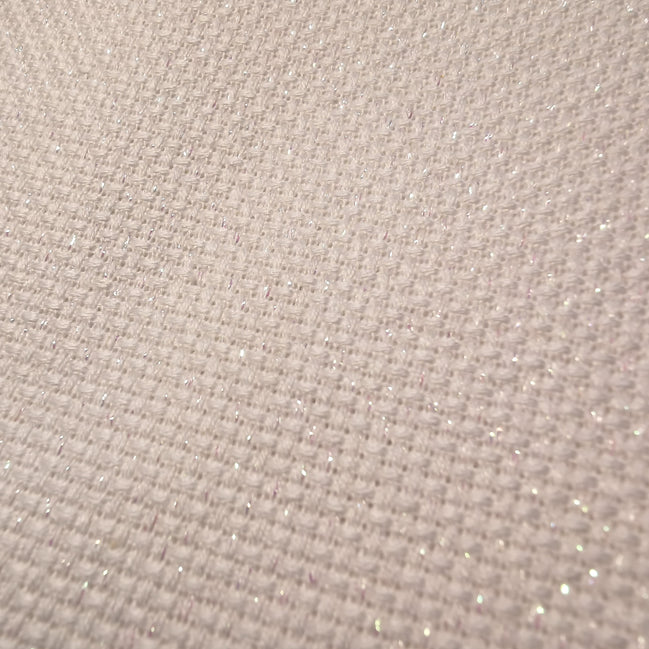 Aida / Evenweave - White Opalescent Sparkle