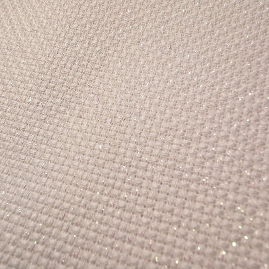 Aida / Evenweave - White Opalescent Sparkle