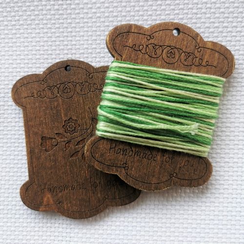 Vintage wooden handmade floss bobbins