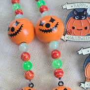 Beaded Scissor Keep & Minder Set - Happy Halloween