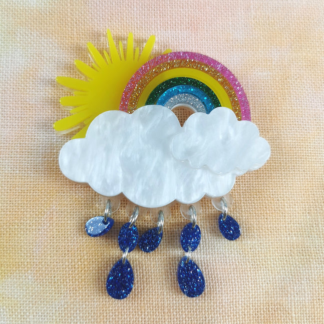 Needle Minder - Luxury Layered Acrylic Dangle Charms Rain & Shine