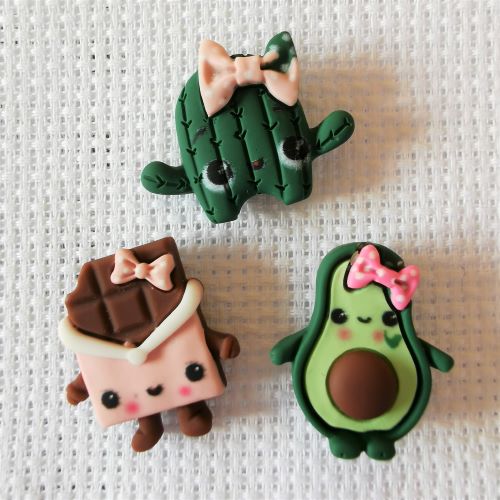 Needle Minder - Kawaii Cuties - Chocolate, Avocado & Cactus